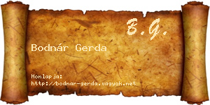 Bodnár Gerda névjegykártya