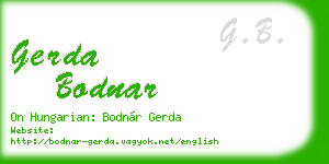 gerda bodnar business card