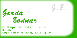 gerda bodnar business card